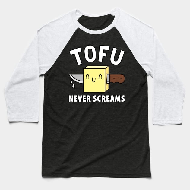 Tofu never screams Baseball T-Shirt by Broccoliparadise